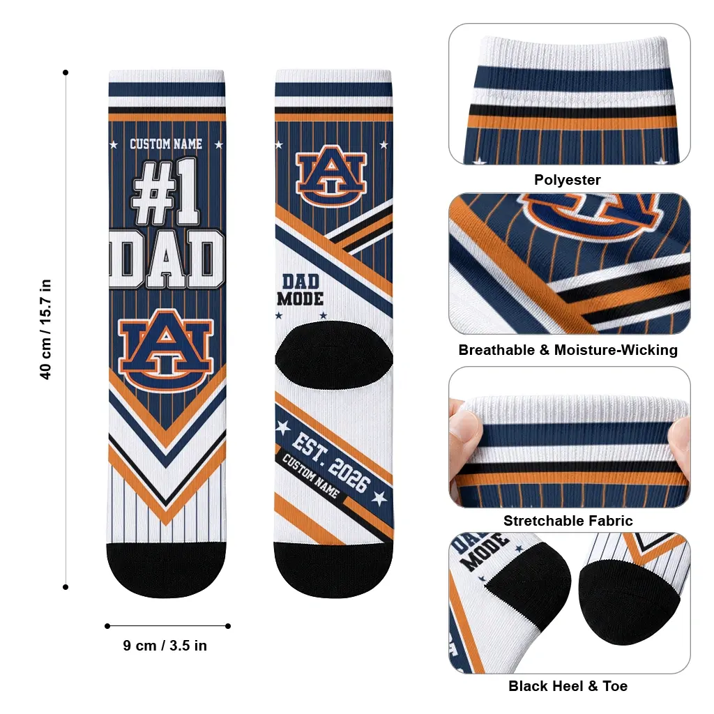 Auburn Tigers Socks Personalized Pinstripe Chevron Navy Blue White High Quality Auburn Tigers Socks Personalized Pinstripe Chevron Navy Blue White High Quality
