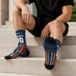 Auburn Tigers Socks Personalized Star Stripes Navy Blue White Best Selling