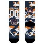 Auburn Tigers Socks Personalized Woodland Camo Navy Blue Best Selling