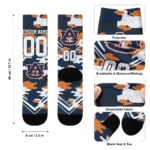 Auburn Tigers Socks Personalized Woodland Camo Navy Blue Best Selling