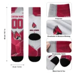 Ball State Cardinals Socks Personalized Geometric Tech Red Best Selling