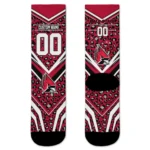 Ball State Cardinals Socks Personalized Leopard Print Red Black Best Selling