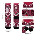 Ball State Cardinals Socks Personalized Leopard Print Red Black Best Selling