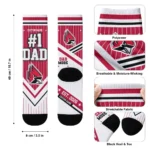 Ball State Cardinals Socks Personalized Pinstripe Chevron Red White Best Selling