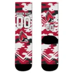 Ball State Cardinals Socks Personalized Woodland Camo Red Best Selling