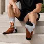 Baltimore Orioles Socks Custom Geometric Tech Orange Best Selling
