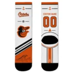 Baltimore Orioles Socks - Customized Nautical Icons Orange White