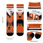 Baltimore Orioles Socks Personalized Arrow Blocks Orange Best Selling