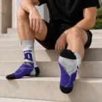 Baltimore Ravens Socks Custom Geometric Tech Purple Best Selling