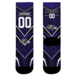 Baltimore Ravens Socks Personalized Leopard Print Purple Black Best Selling