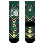 Baylor Bears Socks Custom Argyle Pattern Green Best Selling