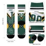 Baylor Bears Socks Custom Arrow Blocks Green Best Selling