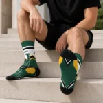 Baylor Bears Socks Custom Arrow Blocks Green Best Selling