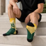 Baylor Bears Socks Custom Geometric Tech Green Best Selling