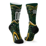 Baylor Bears Socks Custom Leopard Print Green Black Best Selling