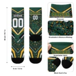 Baylor Bears Socks Custom Leopard Print Green Black Best Selling
