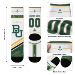 Baylor Bears Socks Custom Nautical Icons Green White Best Selling