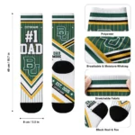 Baylor Bears Socks Custom Pinstripe Chevron Green White Best Selling