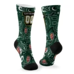 Baylor Bears Socks Custom Scattered Icons Green Best Selling