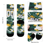 Baylor Bears Socks Custom Woodland Camo Green Best Selling