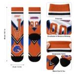 Boise State Broncos Socks Customized Arrow Blocks Orange Best Selling