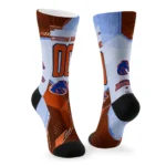 Boise State Broncos Socks Customized Geometric Tech Orange Best Selling