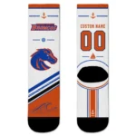 Boise State Broncos Socks Customized Nautical Icons Orange White Best Selling
