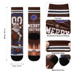 Boise State Broncos Socks Customized Snowy Scene Orange White Best Selling