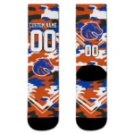 Boise State Broncos Socks Customized Woodland Camo Orange Best Selling
