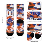 Boise State Broncos Socks Customized Woodland Camo Orange Best Selling