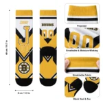 Boston Bruins Socks Customized Arrow Blocks Gold Best Selling