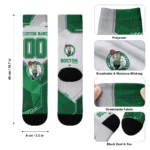 Boston Celtics Socks Customized Geometric Tech Green Best Selling