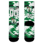 Boston Celtics Socks Customized Woodland Camo Green Best Selling