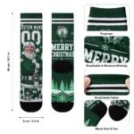 Boston Celtics Socks Personalized Snowy Scene Green White Best Selling