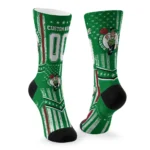 Boston Celtics Socks Personalized Star Stripes Green White Best Selling