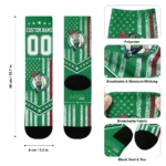 Boston Celtics Socks Personalized Star Stripes Green White Best Selling