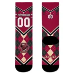 Boston College Eagles Socks Custom Argyle Pattern Maroon Best Selling