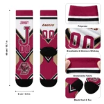 Boston College Eagles Socks Custom Arrow Blocks Maroon Best Selling