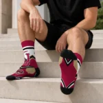Boston College Eagles Socks Custom Arrow Blocks Maroon Best Selling