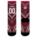 Boston College Eagles Socks Custom Leopard Print Maroon Black Best Selling