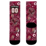 Boston College Eagles Socks Custom Scattered Icons Maroon Best Selling