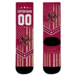 Boston College Eagles Socks Custom Star Stripes Maroon White Best Selling