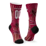 Boston College Eagles Socks Custom Star Stripes Maroon White Best Selling