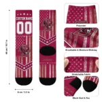 Boston College Eagles Socks Custom Star Stripes Maroon White Best Selling