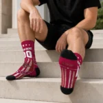 Boston College Eagles Socks Custom Star Stripes Maroon White Best Selling
