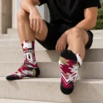 Boston College Eagles Socks Custom Woodland Camo Maroon Best Selling