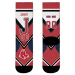 Boston Red Sox Socks Custom Arrow Blocks Red Best Selling