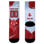 Boston Red Sox Socks Customized Geometric Tech Red Best Selling