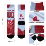 Boston Red Sox Socks Customized Geometric Tech Red Best Selling