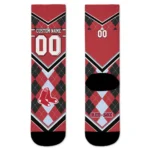 Boston Red Sox Socks Personalized Argyle Pattern Red Best Selling